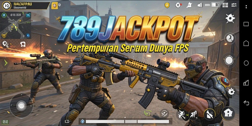 Tangkapan layar menunjukkan aksi intens dalam permainan FPS 789JACKPOT.