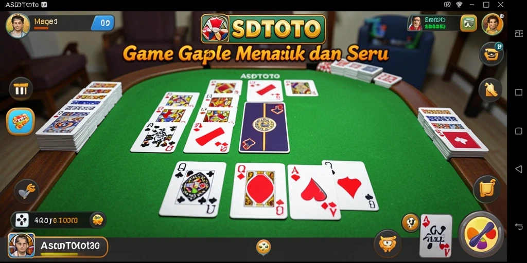 Tampilan gameplay ASDTOTO yang mendebarkan dalam permainan Gaple.