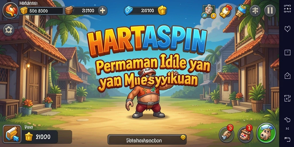 Tampilan gameplay HARTASPIN yang menenangkan dan interaktif.