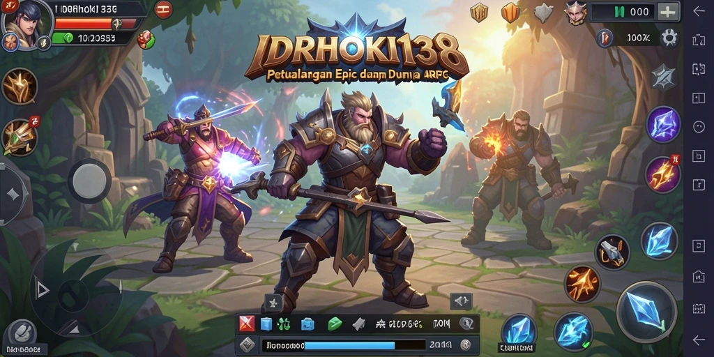 Tampilan mendebarkan dari gameplay ARPG IDRHOKI138 saat pertarungan berlangsung.