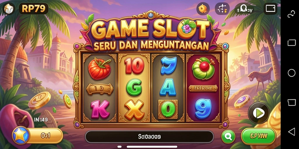 Screenshot gameplay RP79 menampilkan keseruan permainan slot.